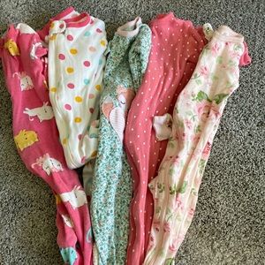 12 month girls sleepers
